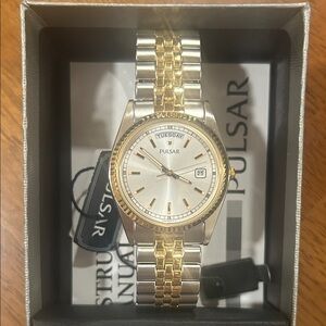 Pulsar Two-Tone Gold and Silver Watch